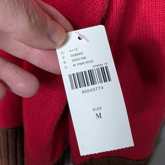 Maeve The Chandler Red And Brown Sweater Pullover sz M NWT - Picture 7 of 9